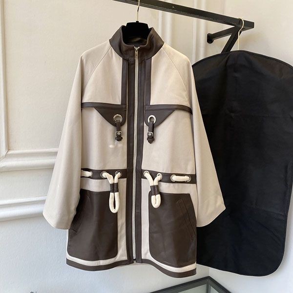 New Spring/Summer Hermes Detail Leather Jacket Replica ero49762