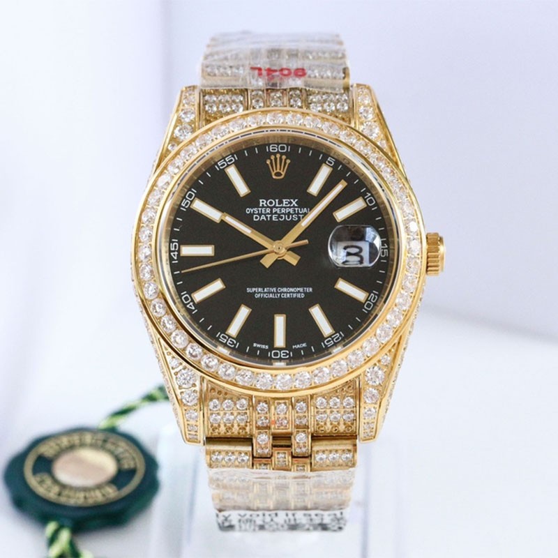 Free shipping Rolex watch replica Datejust 41MM black diamond bezel 18K rog91576 Free shipping Rolex watch replica Datejust 41MM black diamond bezel 18K rog91576