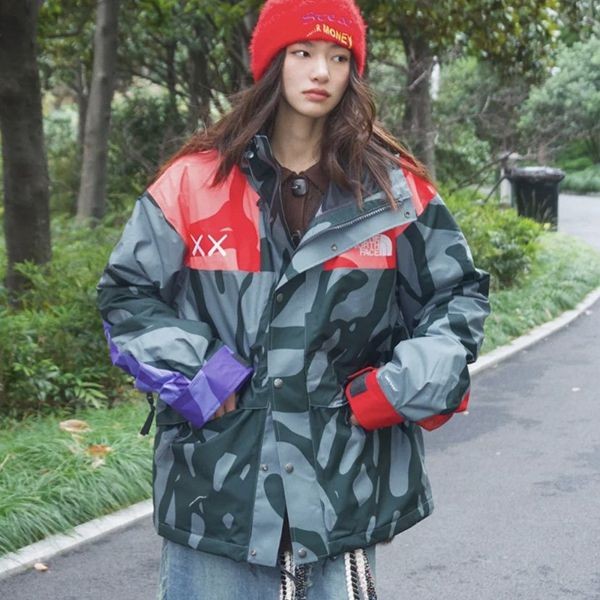 New Spring North Face Replica Kaws Edition Multi-Color Down Jacket noc92345