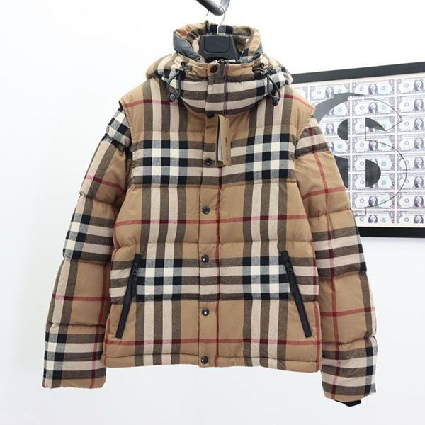 Very popular: Burberry Check Recycled Polyester Puffer Jacket Baw99328