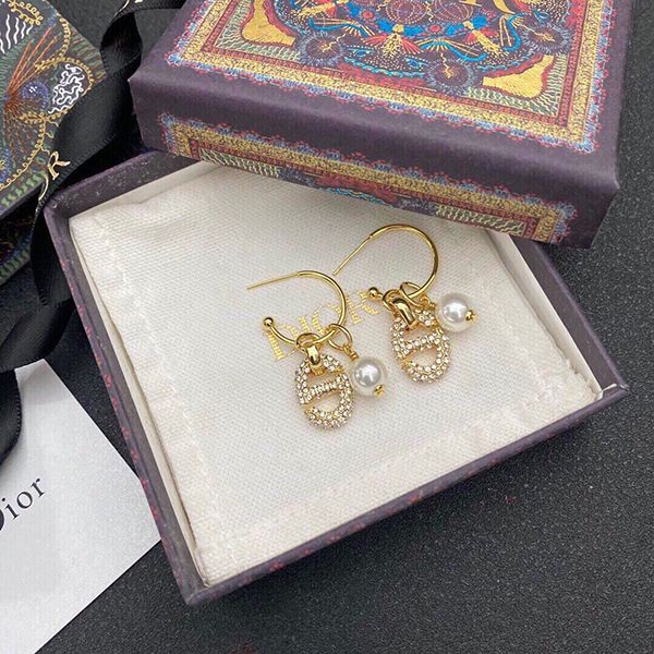 Dior Replica CD NAVY Earrings Gold Signature Pearl det45013 Dior Replica CD NAVY Earrings Gold Signature Pearl det45013