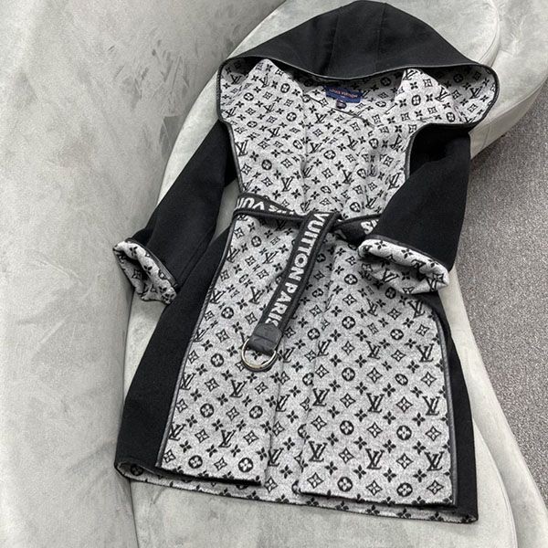 No.1 Popular Louis Vuitton Monogram Long Coat Replica vuu15401