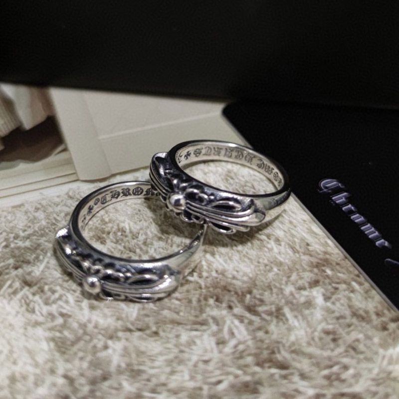 New Chrome Hearts Replica Floral Cross CH Cross Ring Kuo73053