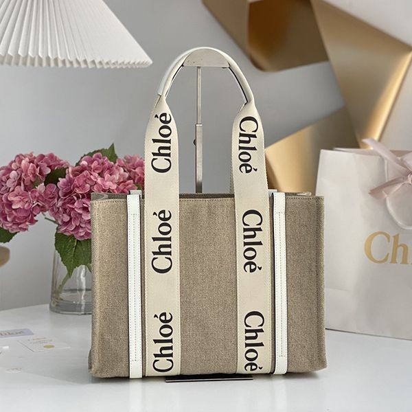 No. 1 in cumulative total sales! Chloe WOODY replica medium tote bag, 5 sizes chj45605