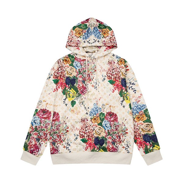 Louis Vuitton ★ 23AW LV Flower Graphic Jacquard Hoodie Copy vuv55826