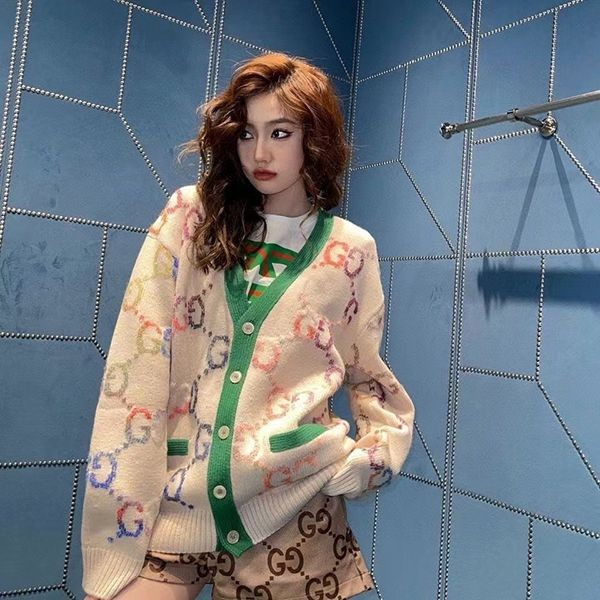 Very popular Gucci GG Jacquard Lame Cardigan Replica gub80692