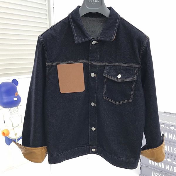 Lowest price challenge Loewe denim jacket top and bottom set fake los71379