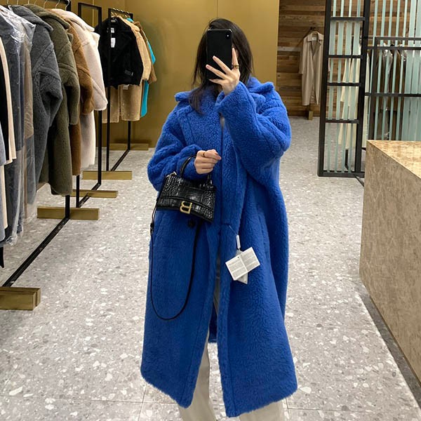 Free shipping Max Mara TEDDY Teddy Bear Icon Coat Replica Blue mah04094 Free shipping Max Mara TEDDY Teddy Bear Icon Coat Replica Blue mah04094