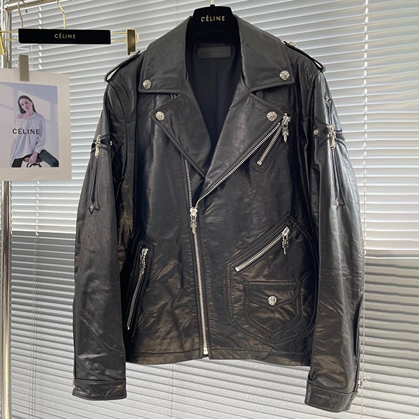 [Limited Edition] Chrome Hearts JJ DEAN Leather Jacket CH Replica Kuj69230