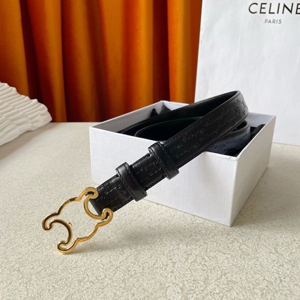 Classic Celine Triomphe Belt Replica Black Cep99618