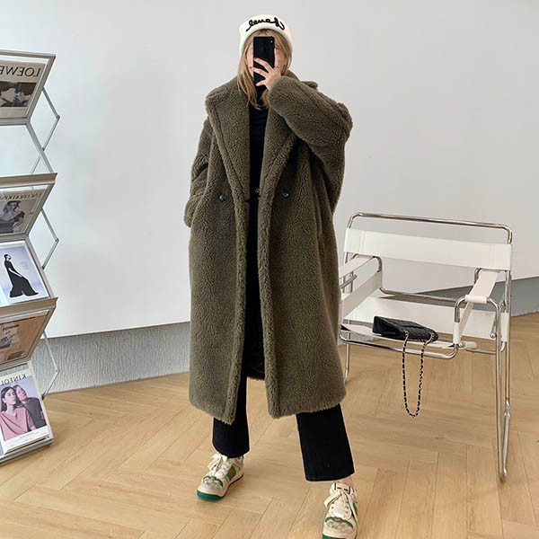 Max Mara Replica TEDDY Teddy Bear Icon Coat Military Green May04914 Max Mara Replica TEDDY Teddy Bear Icon Coat Military Green May04914