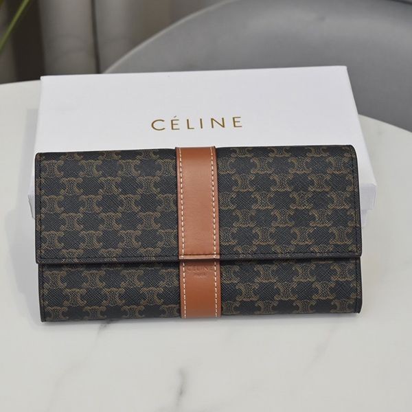★Popular in Japan! Celine Triomphe Canvas & Lambskin Flap Wallet Replica 10D552BZ9.04LU ★Popular in Japan! Celine Triomphe Canvas & Lambskin Flap Wallet Replica 10D552BZ9.04LU