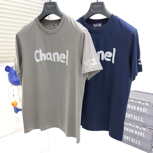 Chanel logo T-shirt replica in 2 colors shf72102