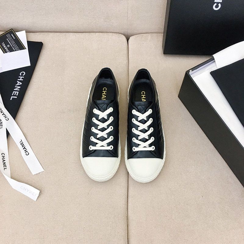 *Very popular* Chanel leather sneakers replica WHT/PINK hurry up☆ shf33478