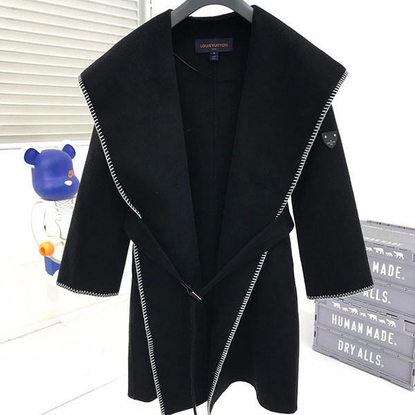 Louis Vuitton Replica Signature Double Face Short Wrap Coat vud32725