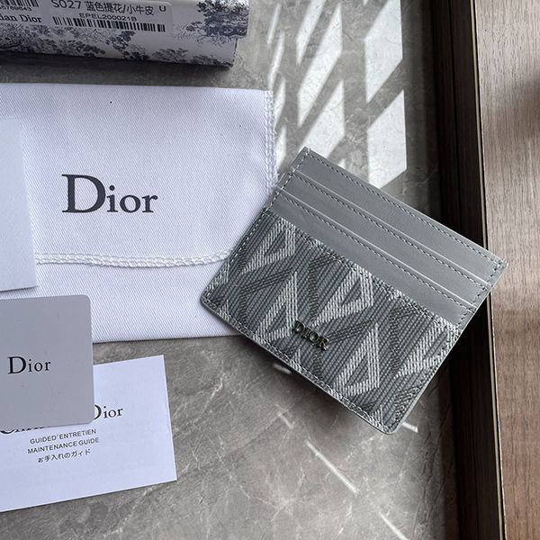 Hard to find Dior card holder copy CDDiamond canvas business card holder del21924