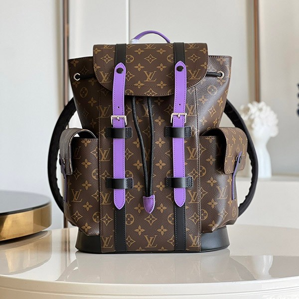 [Purple leather] Louis Vuitton Christopher PM Backpack Replica M46247