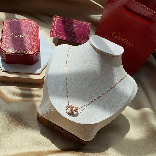 Rare color Cartier LOVE necklace fake diamond PG B7224528