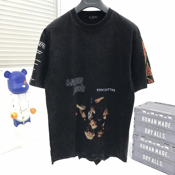 ★Popular in Japan! Balenciaga Vintage Jersey Upside-Down Oversized T-Shirt bal13702