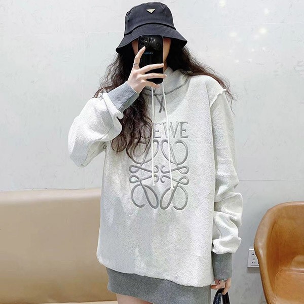 Loewe Anagram Hoodie Replica White loq84580