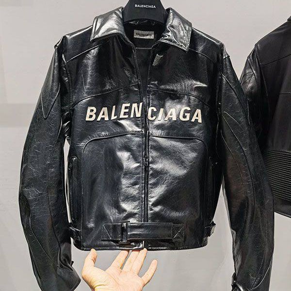 Balenciaga Lamb Leather Jacket Replica Black baq76156