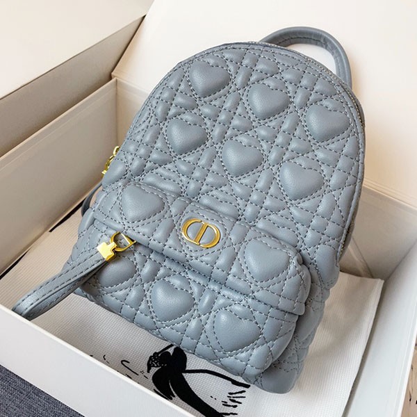 ☆Super popular☆ Dior backpack copy Cannage leather mini backpack dek12602