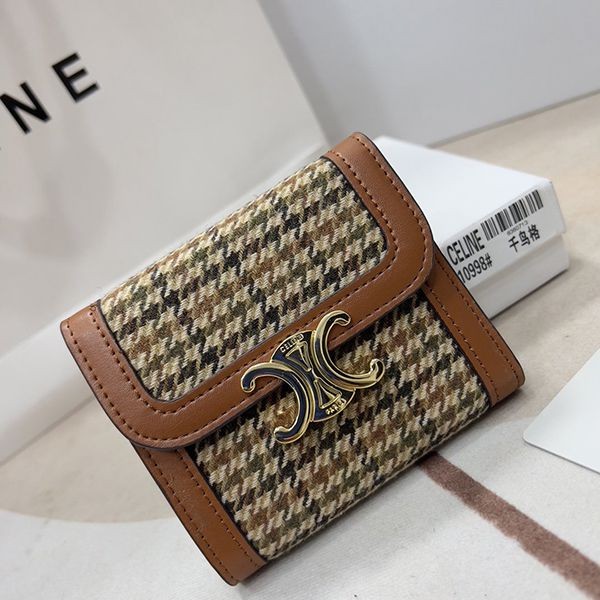 ★Japan!! Popular! Celine Lambskin Flap Wallet Replica Mini Wallet Cea91916