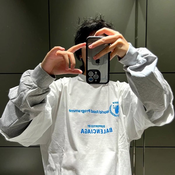 Balenciaga WFP DOUBLE SLEEVES T-shirt replica 698089TMVL29086