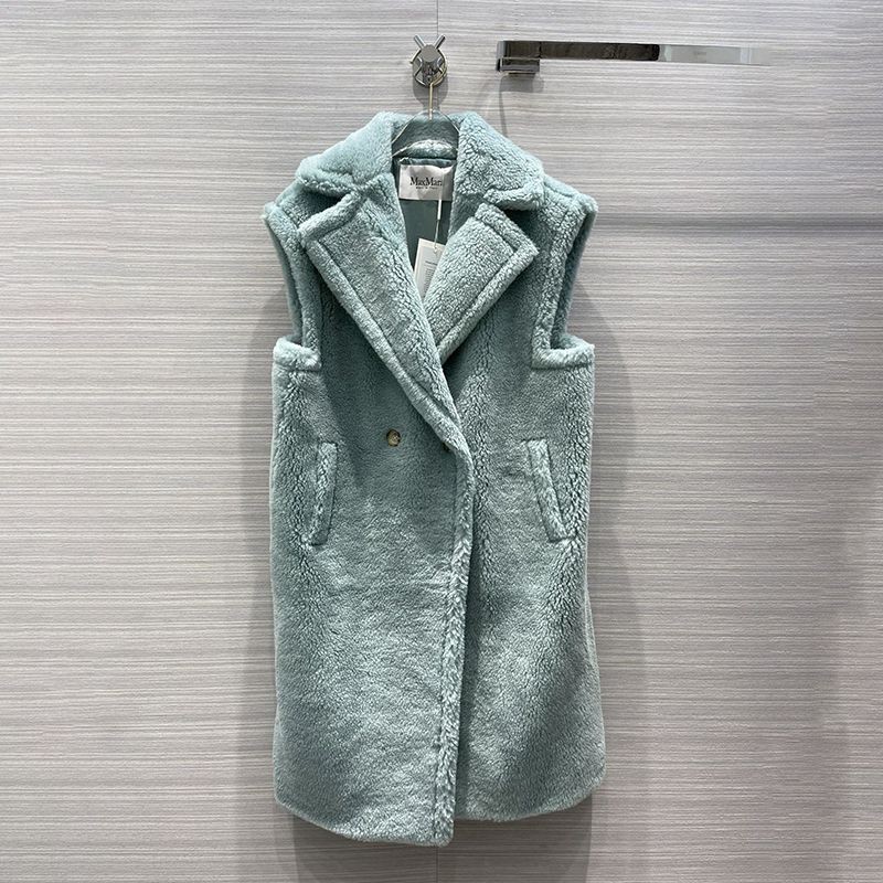 Very popular! Max Mara Teddy Bear Vest Replica Blue mah20202 Very popular! Max Mara Teddy Bear Vest Replica Blue mah20202