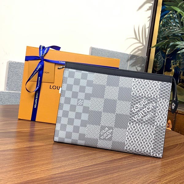 Louis Vuitton Clutch Bag Replica Damier Graphite Pochette Voyage N60443