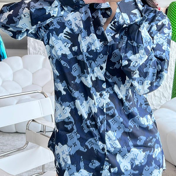 Very popular all over the world? Louis Vuitton Monogram Long Sleeve Shirt Replica vuz17892