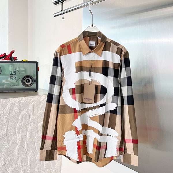 Not available in Japan Burberry Archive Check Stretch Cotton Shirt Bao46711
