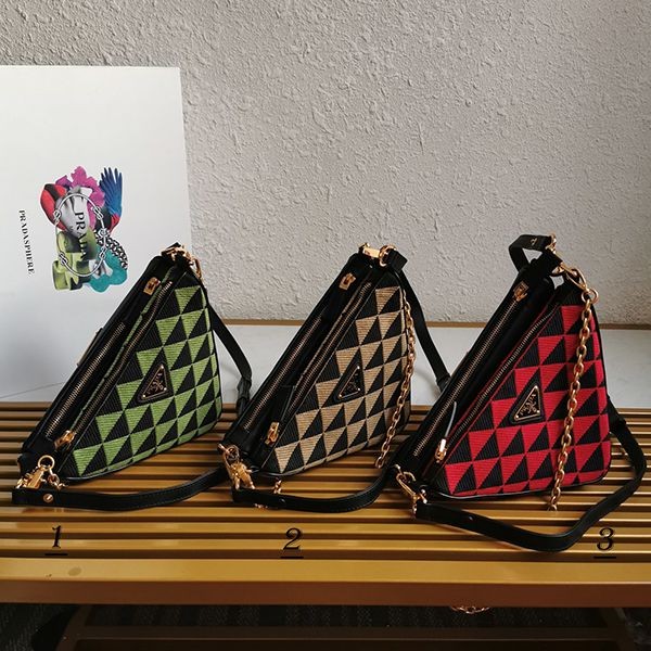 Super popular Prada triangle leather fabric mini bag replica 3 colors 1BC176 pum08803