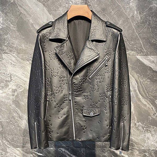 Cute Louis Vuitton studded leather bomber jacket vuh25901