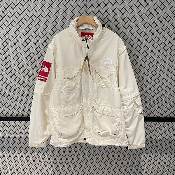 Supreme North Face Replica Trekking Convertible Jacket "Moonlight Ivory" Sho01498