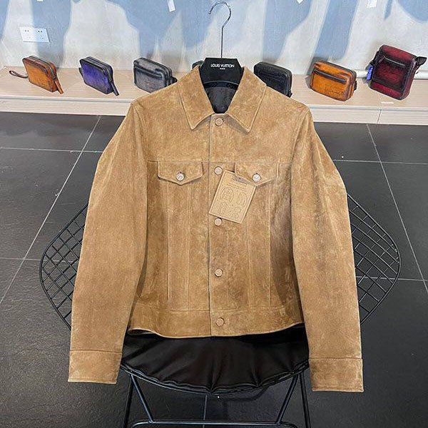 Very popular!! New color Louis Vuitton studded leather bomber jacket replica vuc64248