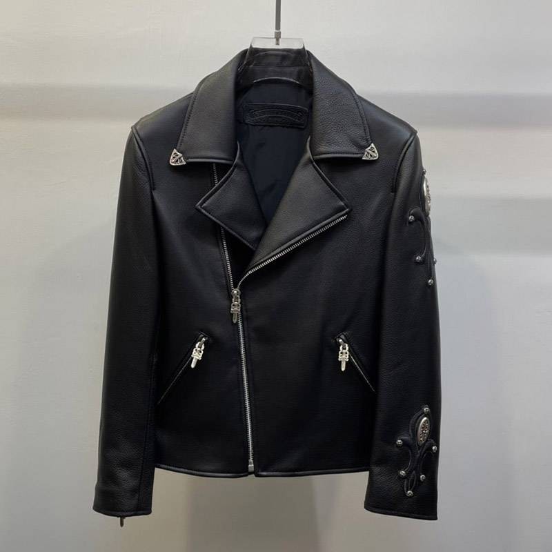 Want it? Super limited edition? Chrome Hearts JJ DEAN Leather Jacket CH Replica Kuu56899