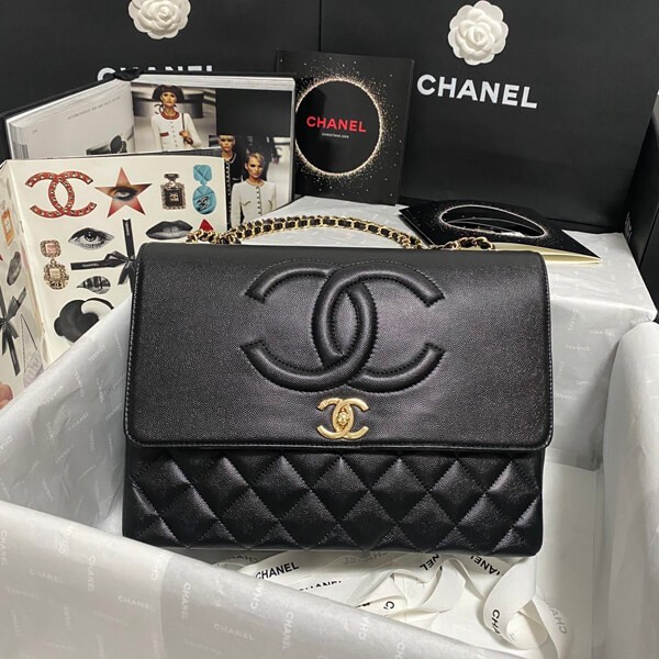 [Chanel] Cute and mature? Top handle flap bag in caviar skin 58608