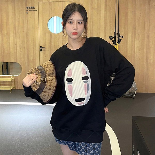 Loewe No-Face Ribbed Embroidered Sweatshirt Replica lob35674