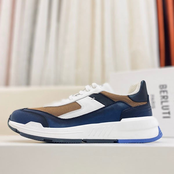 Berluti sneakers replicas that are sure to sell out ◆ High-quality Scritto leather x nylon, beautiful sneakers bew32289