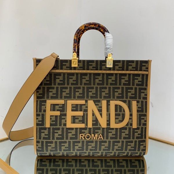 Classic Fendi Sunshine FF Jacquard Tote Bag Replica 8BH372ALVYF1GE3