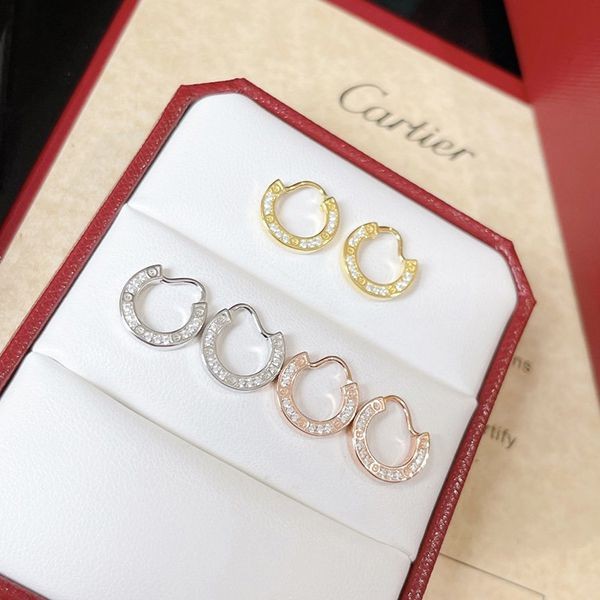 No.1 Popular Cartier Earrings Replica Love Earrings Pink Yellow Gold kaq23066