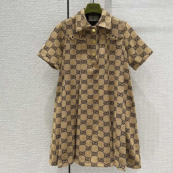 Eye-catching color Gucci glitter tweed mini dress short sleeve replica gug57115 Eye-catching color Gucci glitter tweed mini dress short sleeve replica gug57115