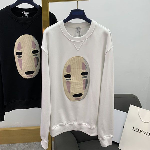 Loewe x Spirited Away No-Face Embroidered Sweatshirt loh32716