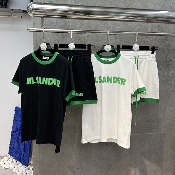 Jil Sander Cotton Logo T-Shirt Replica Top and Bottom Set 2 Colors Jig38561 Jil Sander Cotton Logo T-Shirt Replica Top and Bottom Set 2 Colors Jig38561