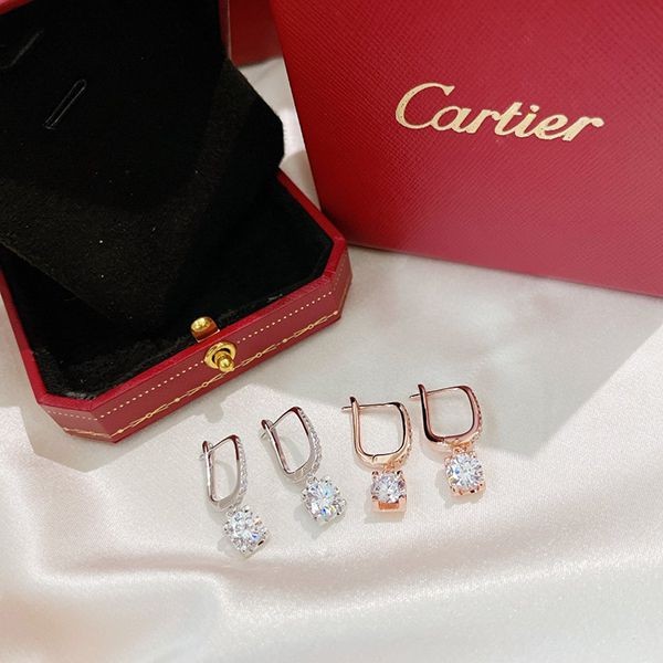 Cartier replica diamond earrings, available in two colors kaw23793