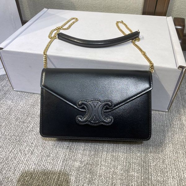 Celine Teen Cuir Triomphe Bag Replica Black Cee87154 Celine Teen Cuir Triomphe Bag Replica Black Cee87154