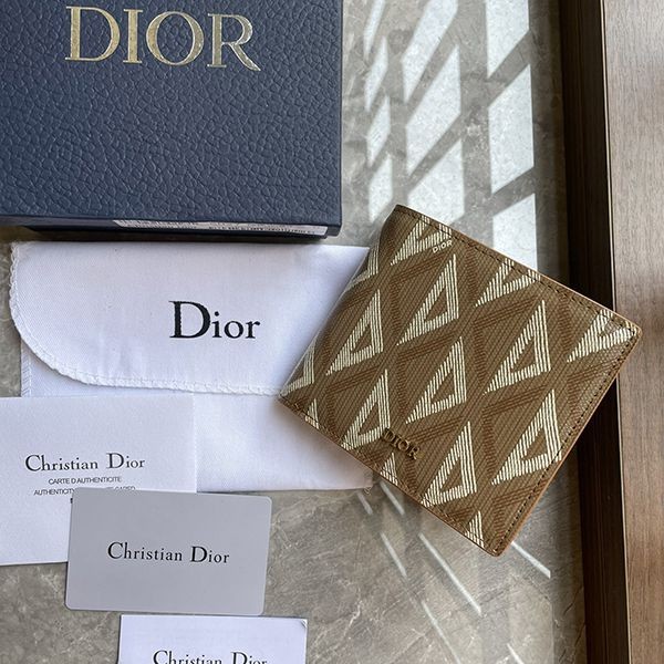 Very popular! Dior CD Diamond Wallet with Money Clip Replica 2ESBH069DCO_H43E