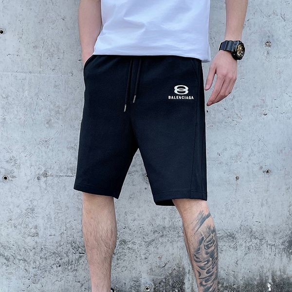 Very popular!! New color Balenciaga brown logo cotton sweat shorts fake bam66905