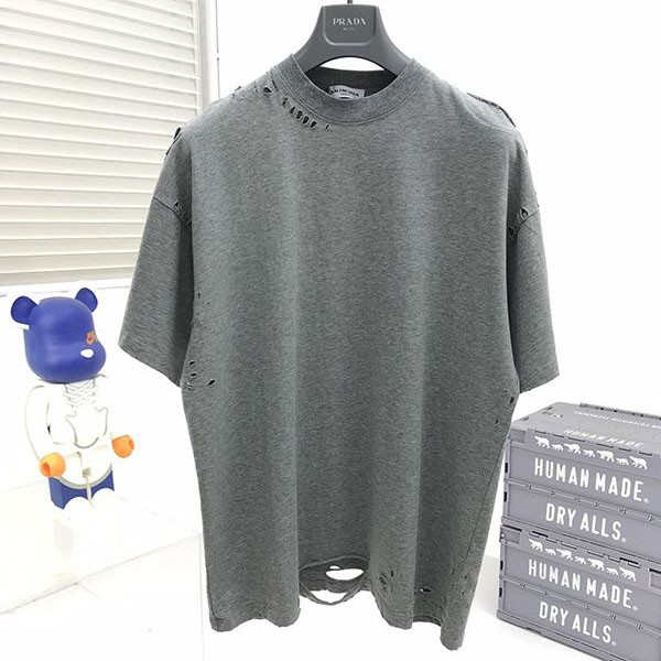 New sale Balenciaga grey logo T-shirt replica bag52860 New sale Balenciaga grey logo T-shirt replica bag52860